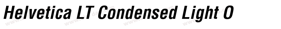 Helvetica LT Condensed Light Oblique字体转换